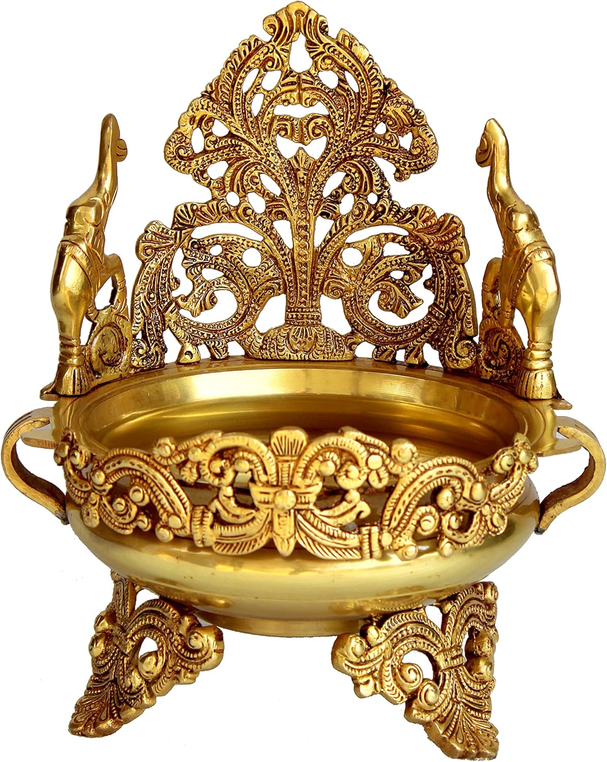 eSplanade - Ethnic Design Decorative Brass Urli Traditional Bowl Showpiece | Home Decor |