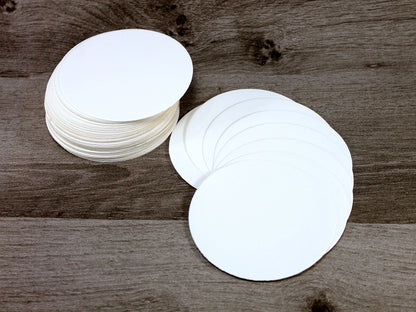 eSplanade Disposable Paper Coasters - Use and Throw Reversible Paper Coasters - Set of 100 - White