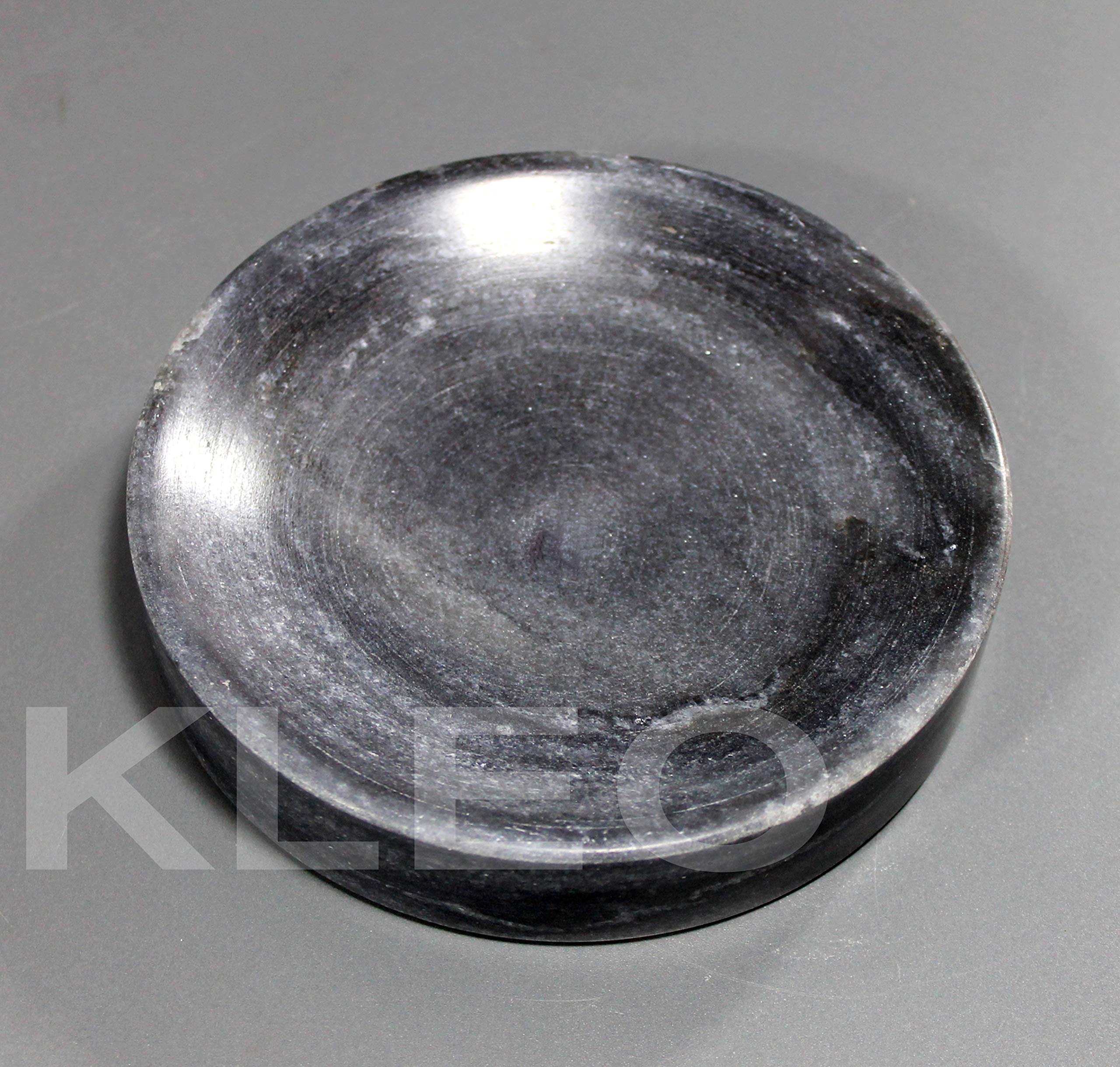 KLEO Natural Stone Soap Dish Soap Holder Bath Accessories for Bathroom, Tub or Wash Basin Accessories (Chocolate, Grey, White, Green)