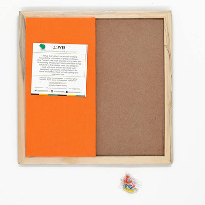 IVEI DIY Pin Board - Orange-Wooden Craft - Hobby Board for Painting Wood Sheet Craft, Decoupage, Resin Art Work & Decoration