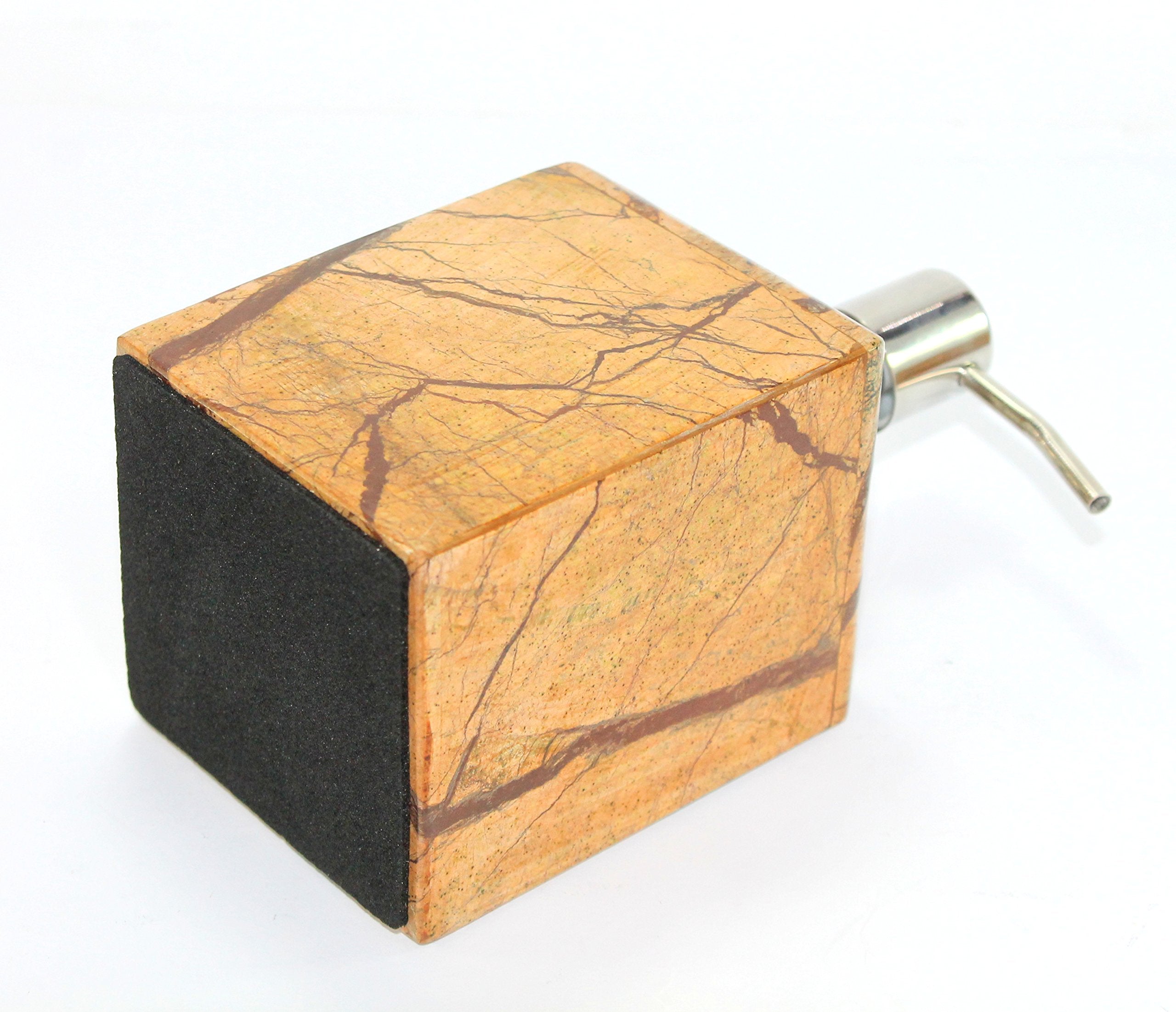 KLEO Soap Dispenser Lotion Dispenser - Made of Natural Stone - Bathroom Accessories Bath Set - Multicolour