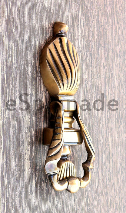 eSplanade Colonial Style Brass Door Knocker, Yellow