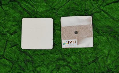 IVEI DIY MDF Wooden Square Magnet with Primer- Plain MDF Fridge Magnet Cutouts , Unfinished Magnets for Painting Wooden Sheet Craft, Decoupage, Resin Art Work & Decoration - Set of 20