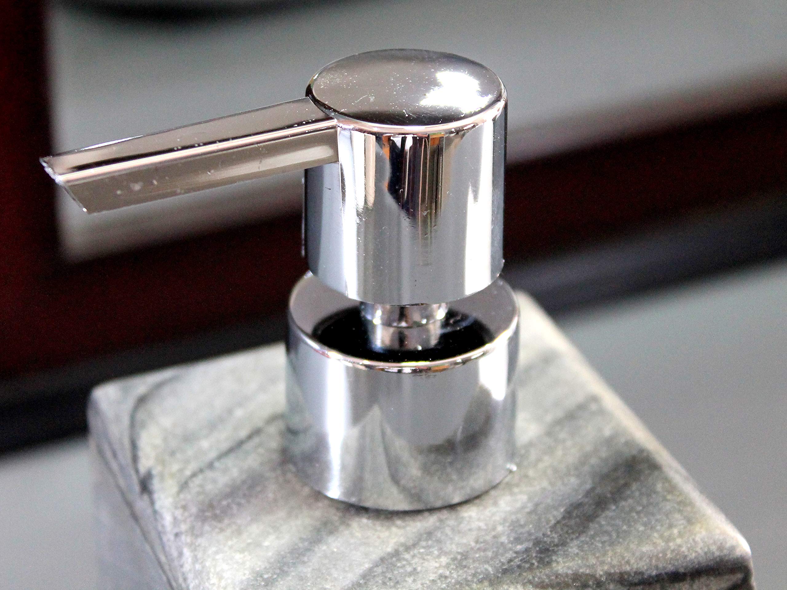 KLEO Soap/Lotion Dispenser - Made of Genuine Indian Marble - Luxury Bathroom Accessories Bath Set (Multicolour)