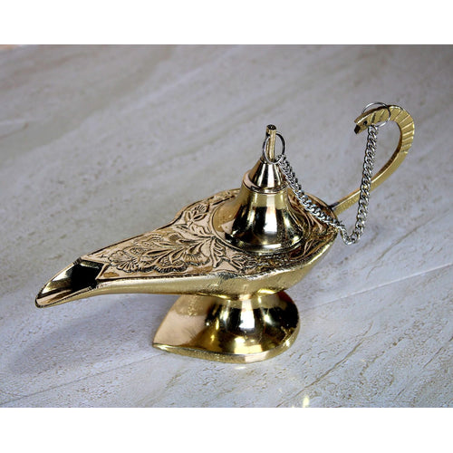 eSplanade - Alladin Lamp in Brass | Alladin & Genie Lamp | Novelty item | Classic Vintage Collectible Lamp - Home Office Table Decoration & Gift