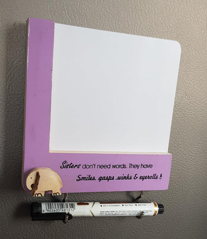 Whiteboard magnet for Sister - innovative rakhi gifts - gifts for sister - utility magnets