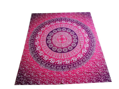 eSplanade Mandala Tapestry India, Queen Indian Mandala Picnic Blanket Bed Sheet Bedspread. ‚Ķ (Pink)