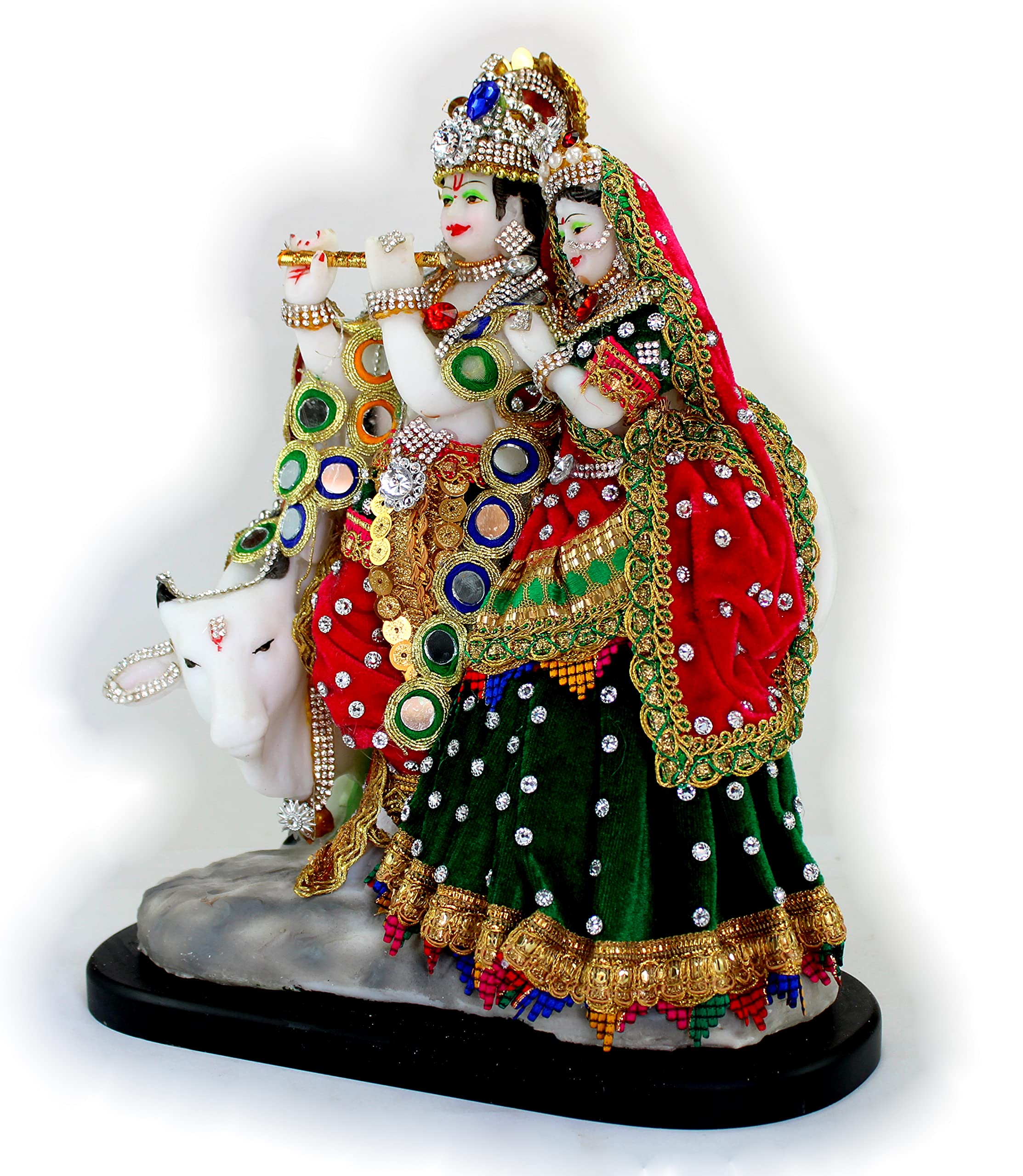eSplanade Resin Radha Krishna Murti Idol Statue Sculpture for Home Temple and Decor
