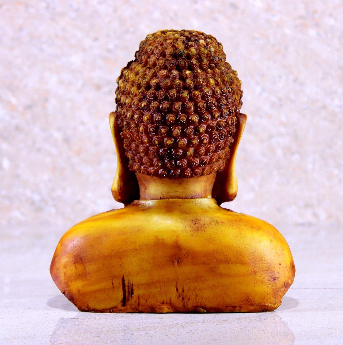 eSplanade Resin Buddha Showpiece | Home Decor | Idol Statue Figurine Murti | Tibetan Buddhist Statue (Tan)