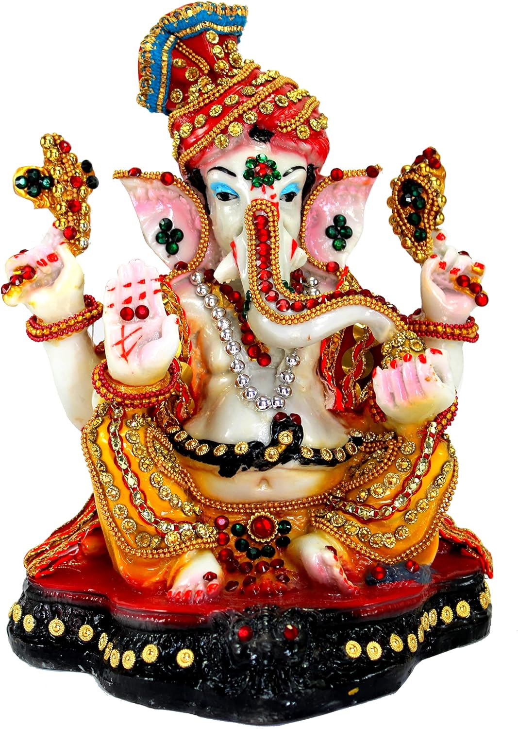 eSplanade Resin Ganesh Ganesha Ganpati Murti Idol Statue Sculpture (8.25") | Pooja idols | Home Decor