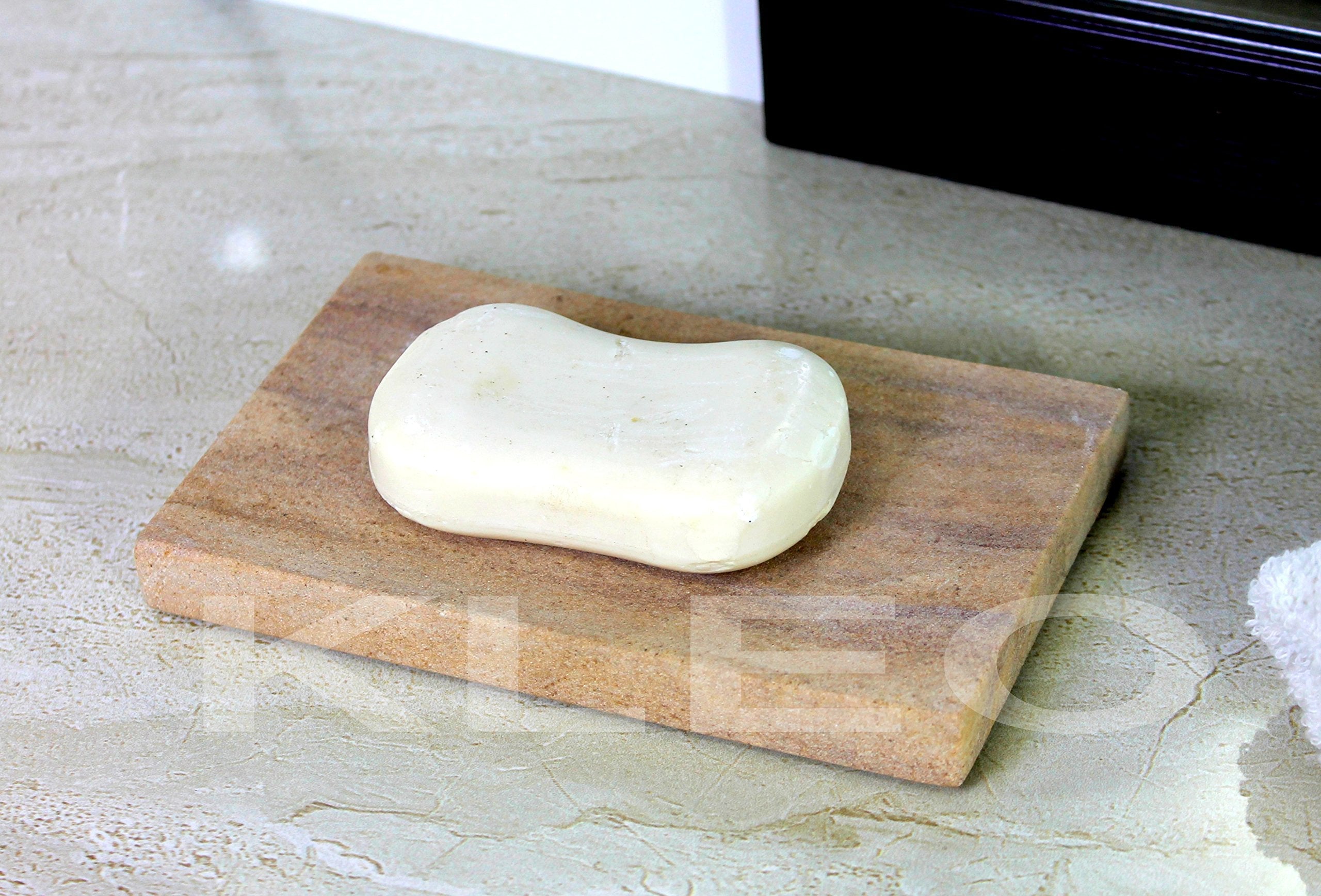 Natural Water Absorbent & Rigged Soap Dish Soap Holder made of Natural Stone - Unique Bath Bathroom Accessories