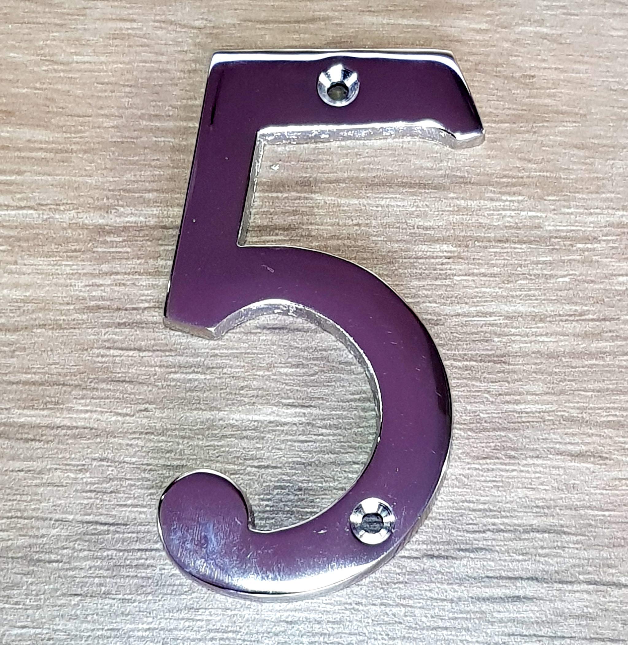 eSplanade 4" Brass House Hotel Door Number Plaque Sticky Numeric Numerical Digit 0-9