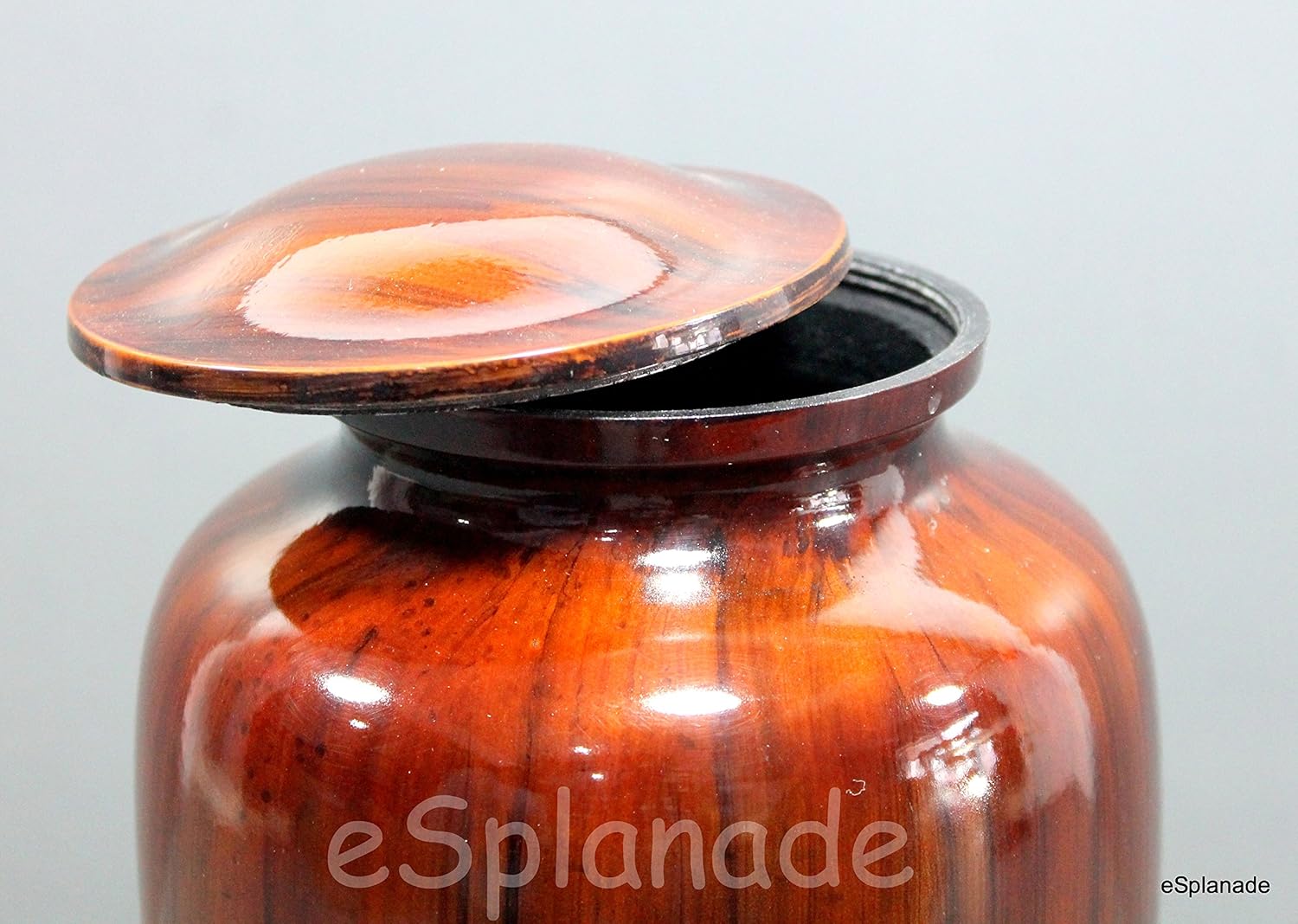 eSplanade Metal Cremation Urn Memorial Jar Pot Container | Full Size Printed Urn for Funeral Ashes Burial | Metal Urns | (Multicolor) - 10" Inches