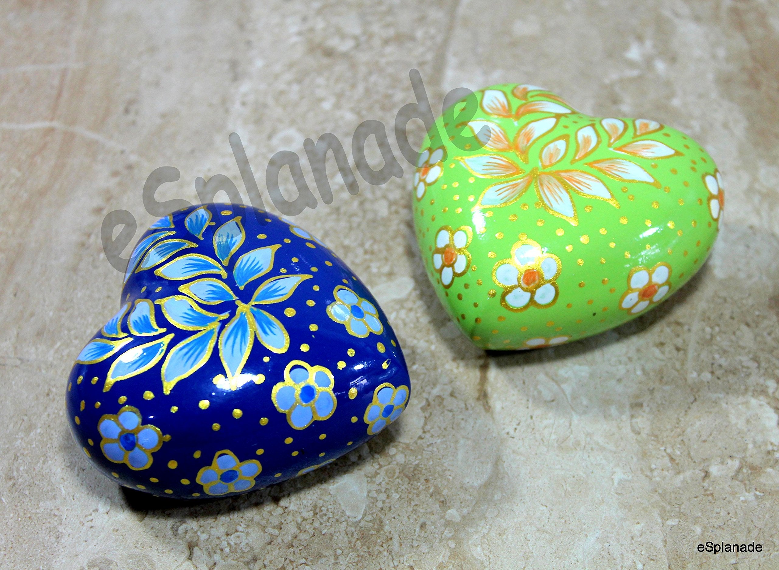 eSplanade Metal Mini Cremation Urn Heart-shaped Keepsake Memorial Jar Pot Container | Small Urn for Funeral Ashes Burial | Wave Textured Metal Keepsake with Stand | Multicolor