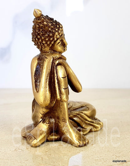 eSplanade Buddha Statue for Home Decor | Resin Palm Buddha Showpiece for Living Room, Meditation, Office Table Desk, Shelf | Tibetan Buddhist Idol | Zen or Yoga Figurine | Housewarming Gifts