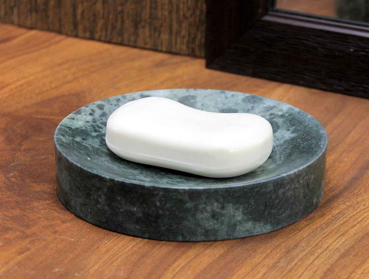 KLEO Stone Soap Dish - Rigged Design | Water Absorbent | Natural Stone | Soap Holder | Soap Tray | Soap Case | Luxury Bath Accessories