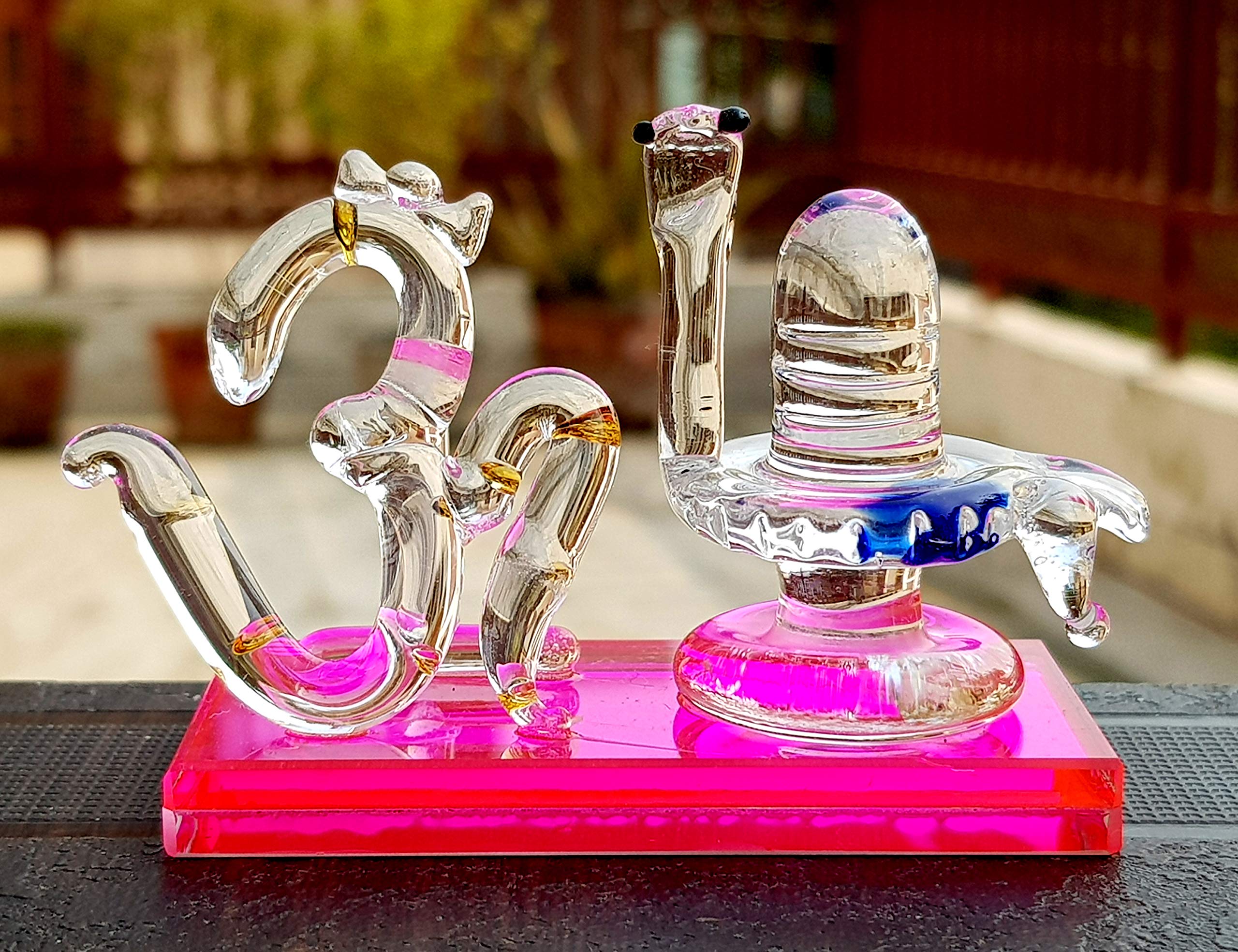 KLEO Glass Shiva Lingam Shiv Ling Idol Murti for Daily Pooja Purpose, and home decor.