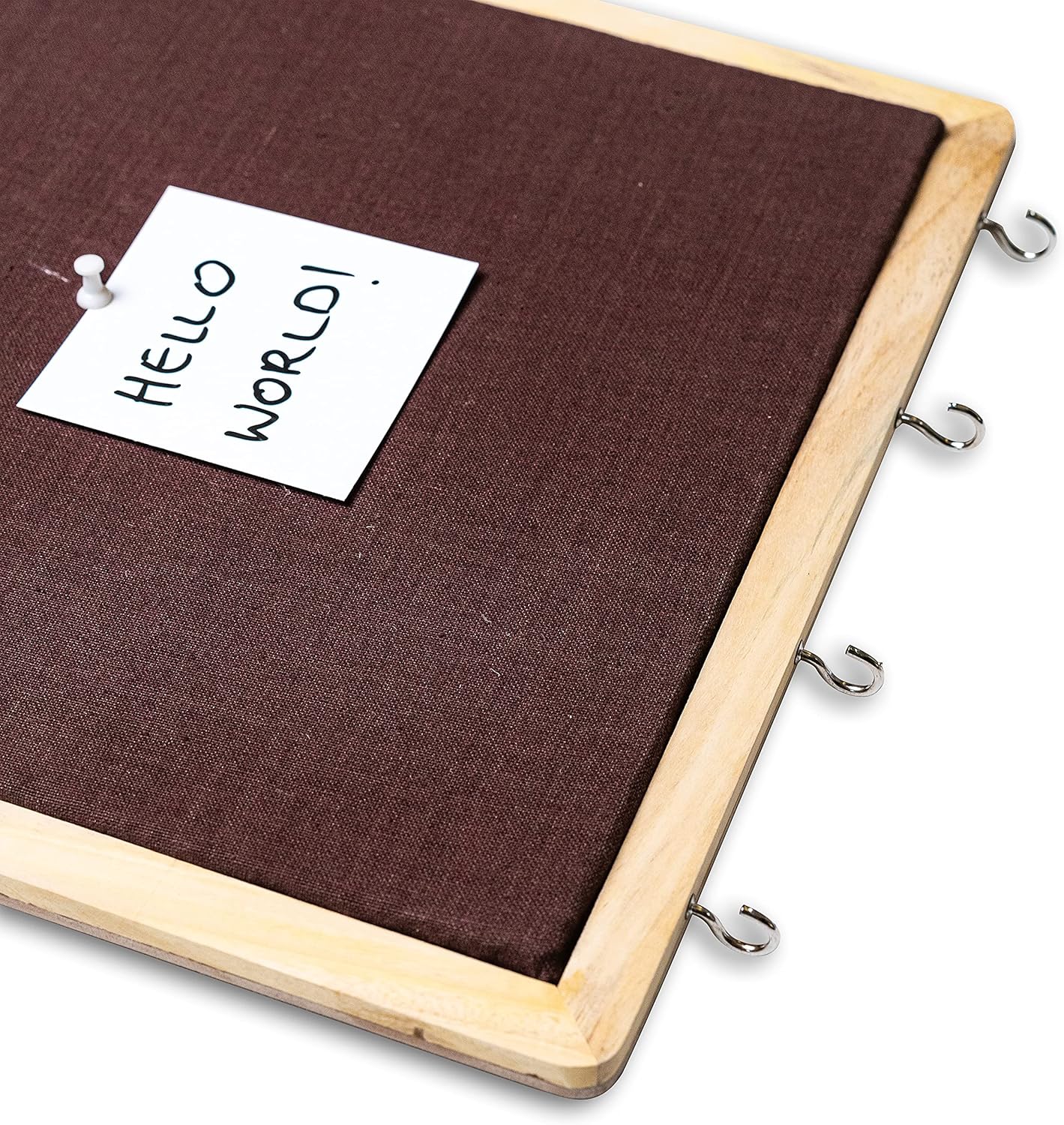 IVEI Wooden Pinboard with Keyhooks - Blue, Brown