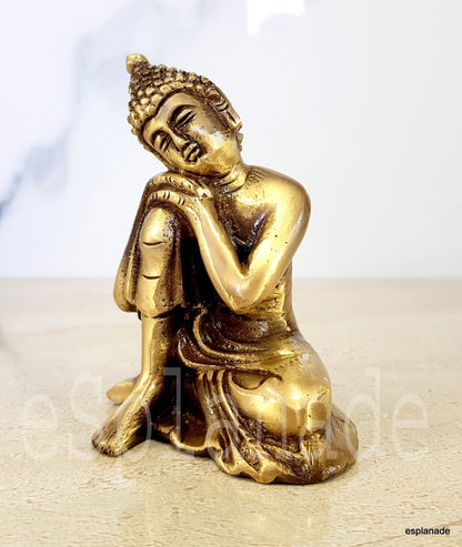 eSplanade Buddha Statue for Home Decor | Resin Palm Buddha Showpiece for Living Room, Meditation, Office Table Desk, Shelf | Tibetan Buddhist Idol | Zen or Yoga Figurine | Housewarming Gifts