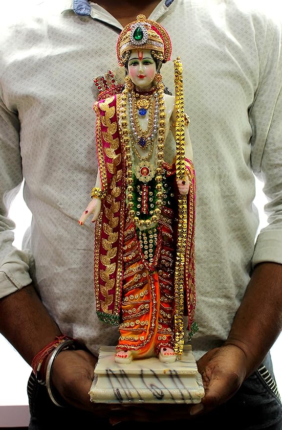 Ram Darbar Idol 18" – Ram, Sita, Lakshman & Hanuman | Resin Decorative Murti