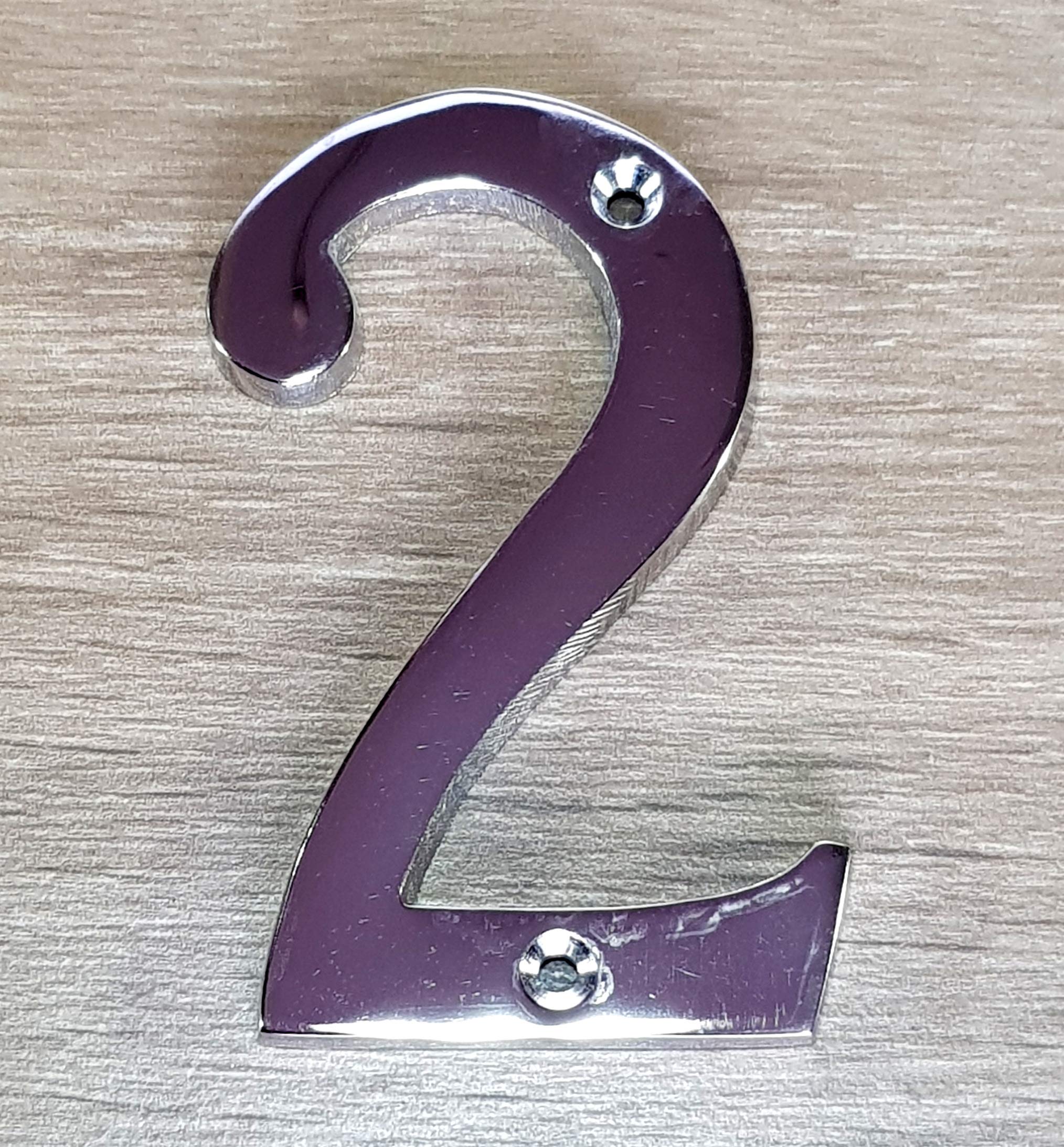 eSplanade 4" Brass House Hotel Door Number Plaque Sticky Numeric Numerical Digit 0-9