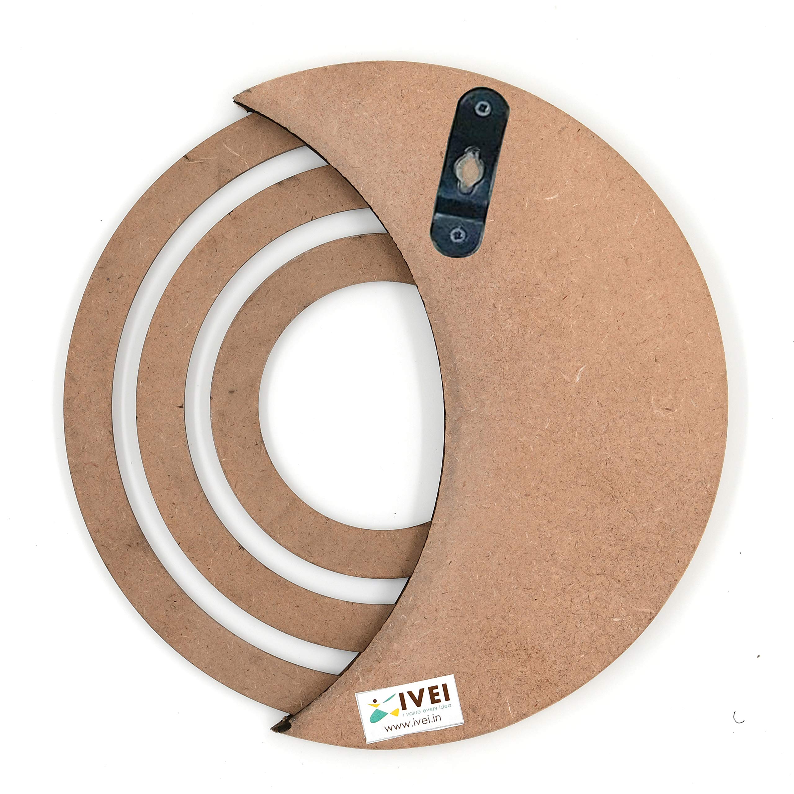 IVEI DIY MDF Circular Perpetual Calendar Wooden Craft - MDF Mini Wooden Calendar - Plain MDF Blank Calendar for Painting Wood Sheet Craft, Decoupage, Resin Art Work & Decoration (Round)