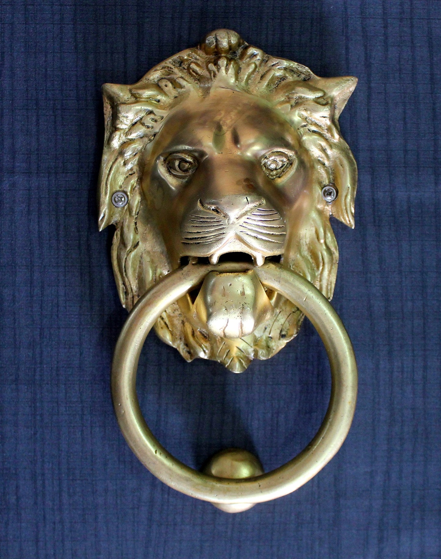 StonKraft Brass Lion Door Knocker Knockers Gate Knocker Door Accessories (Lion 5")