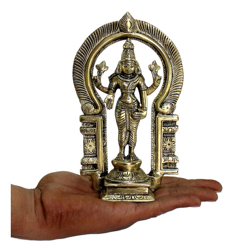 ESPLANADE Brass Balaji Moorti Murti Idol Statue Praying Idol for Pooja, Vishnu Narayan - Home Decor (7