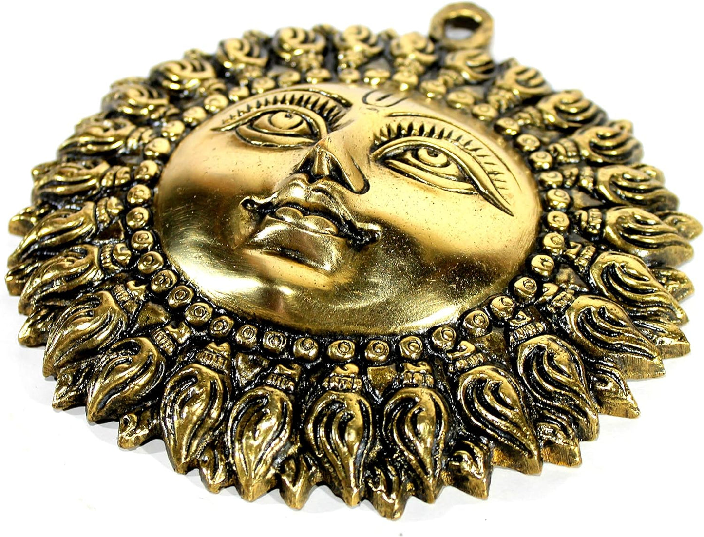 Brass Sun Surya Wall Sculpture Hanging Decor (6.25 Inch)