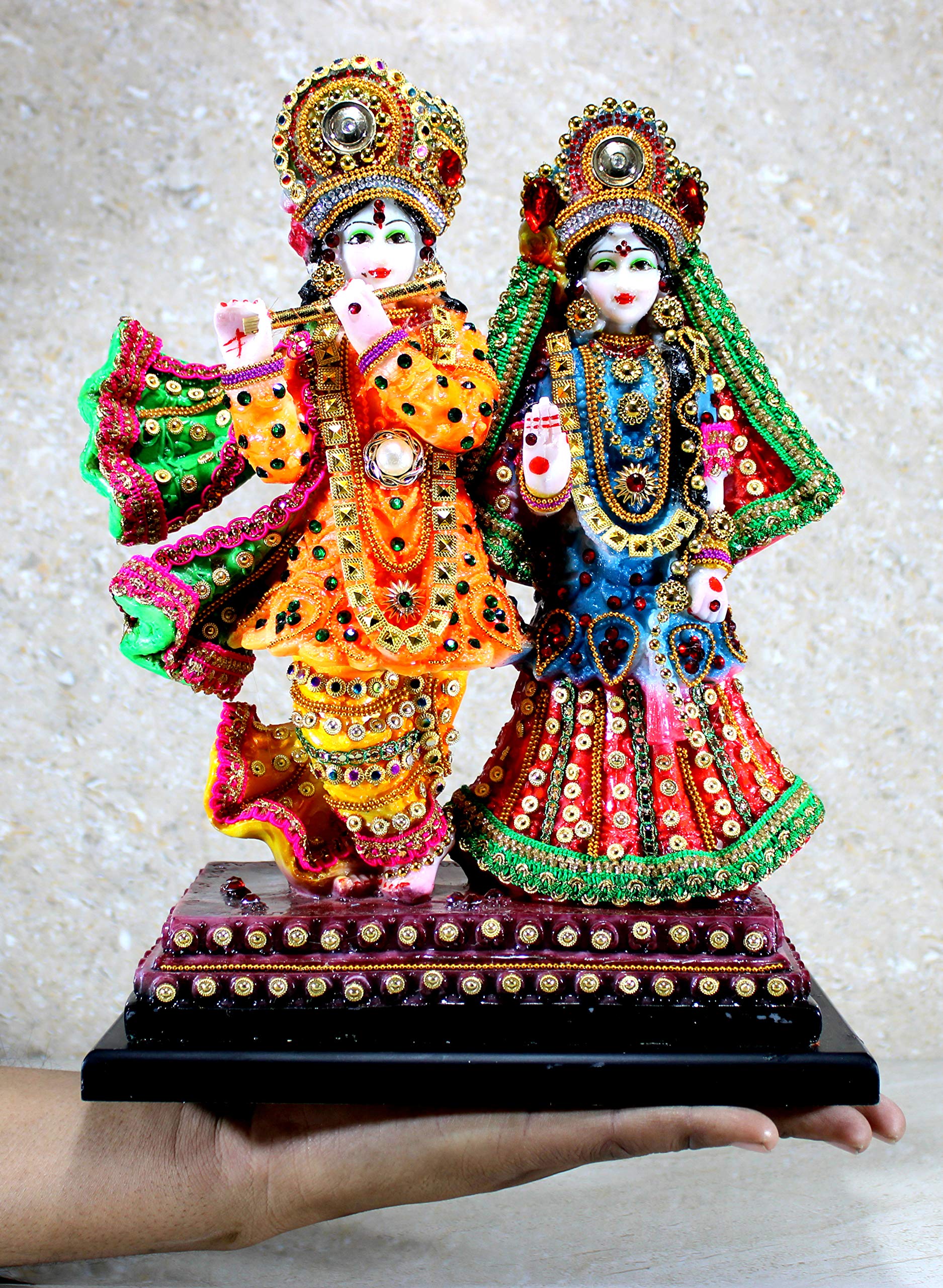 eSplanade Resin Radha Krishna Murti Idol Statue Sculpture for Home Temple and Decor