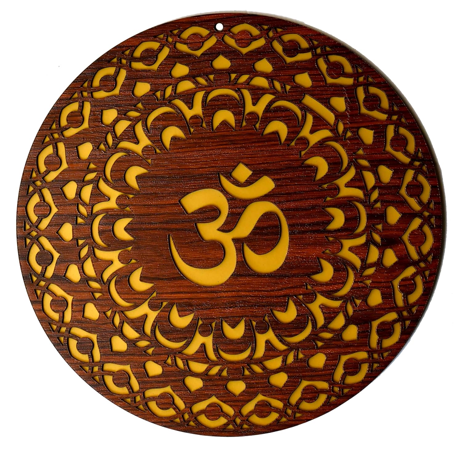 ESPLANADE Wood Wall Hanging- Satiya, Om, Ganesh & Mandala Home Decoration Items for Living Room, Wall Decor Items, Decor for Home and Office - 12in
