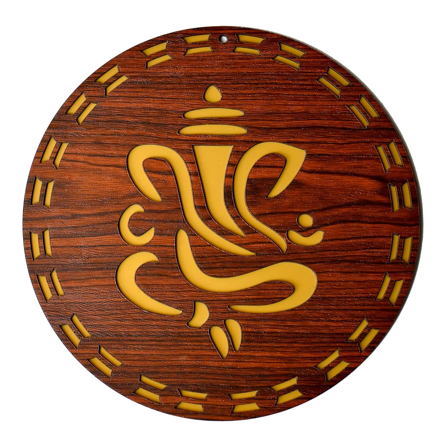 ESPLANADE Wood Wall Hanging- Satiya, Om, Ganesh & Mandala Home Decoration Items for Living Room, Wall Decor Items, Decor for Home and Office - 12in