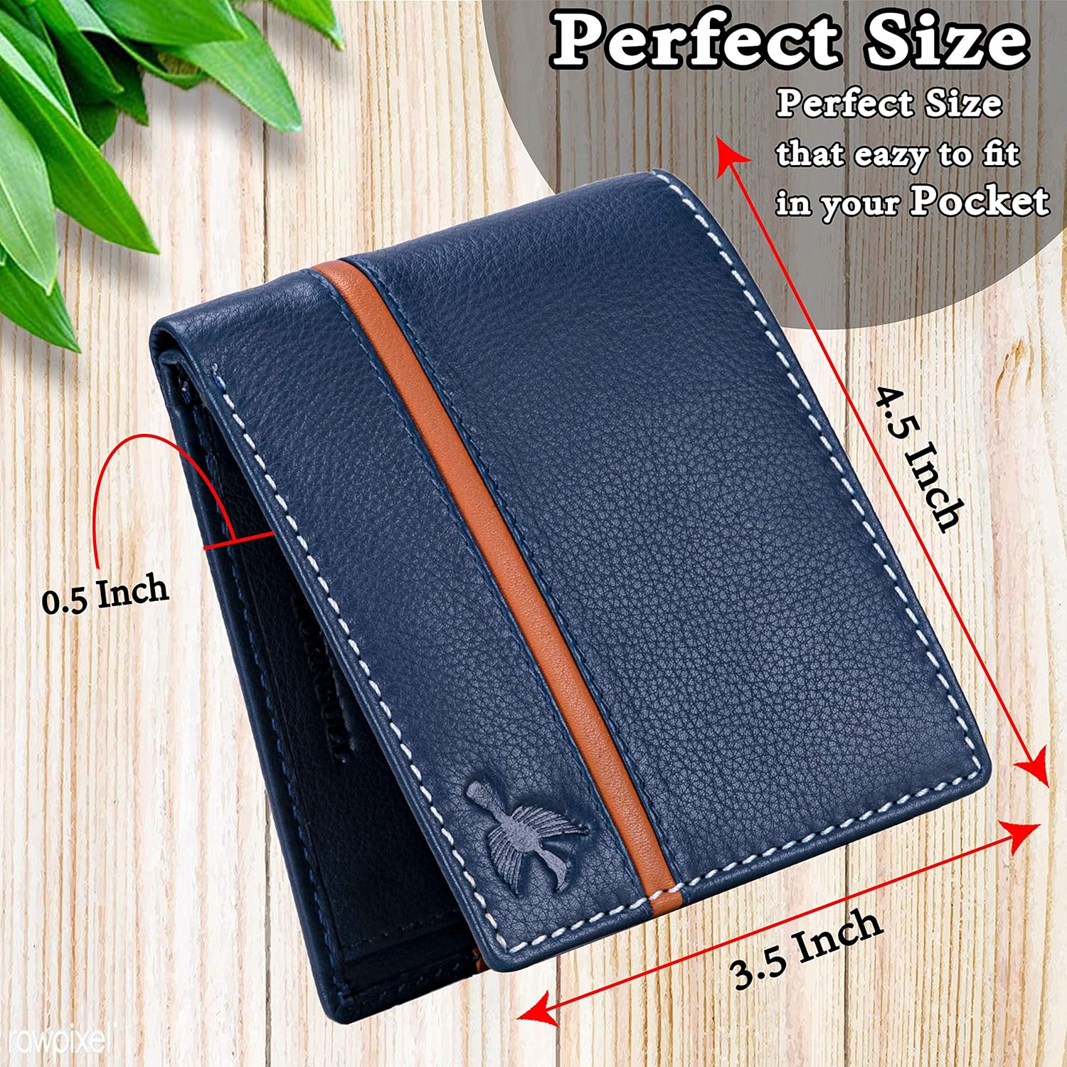 HORNBULL Denial Leather Combo Gift For Men | Wallets Men With Rfid Blocking | Mens Wallet (Bw104150),blue