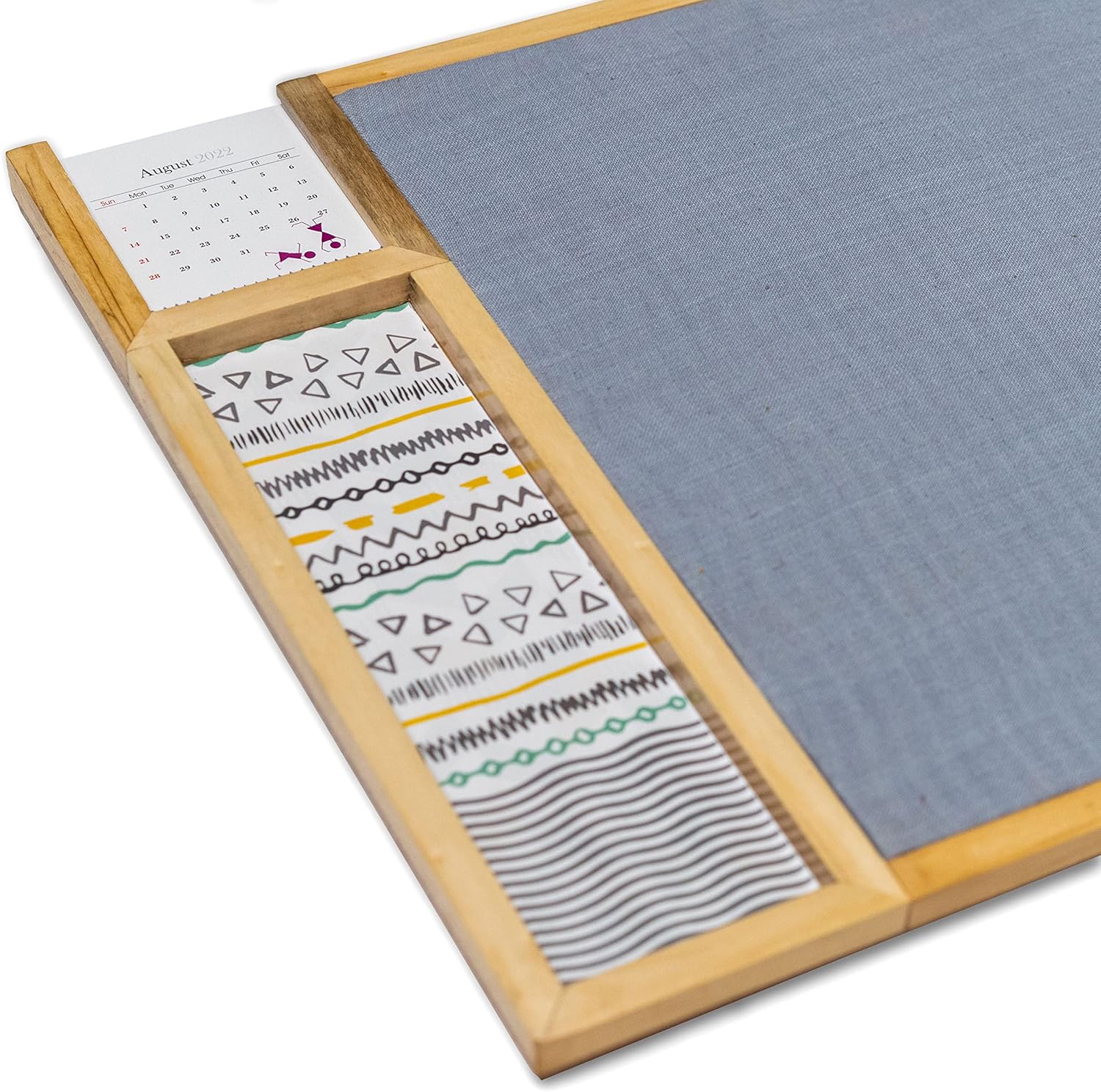 IVEI Combination Board with Magnet Board, Pin Board, Whiteboard & Calendar-Innovative Organizer for Kids and Adults with Magnets to Do Boards Gift for Home, Office, School- Set of 2 - Dark Blue, Grey