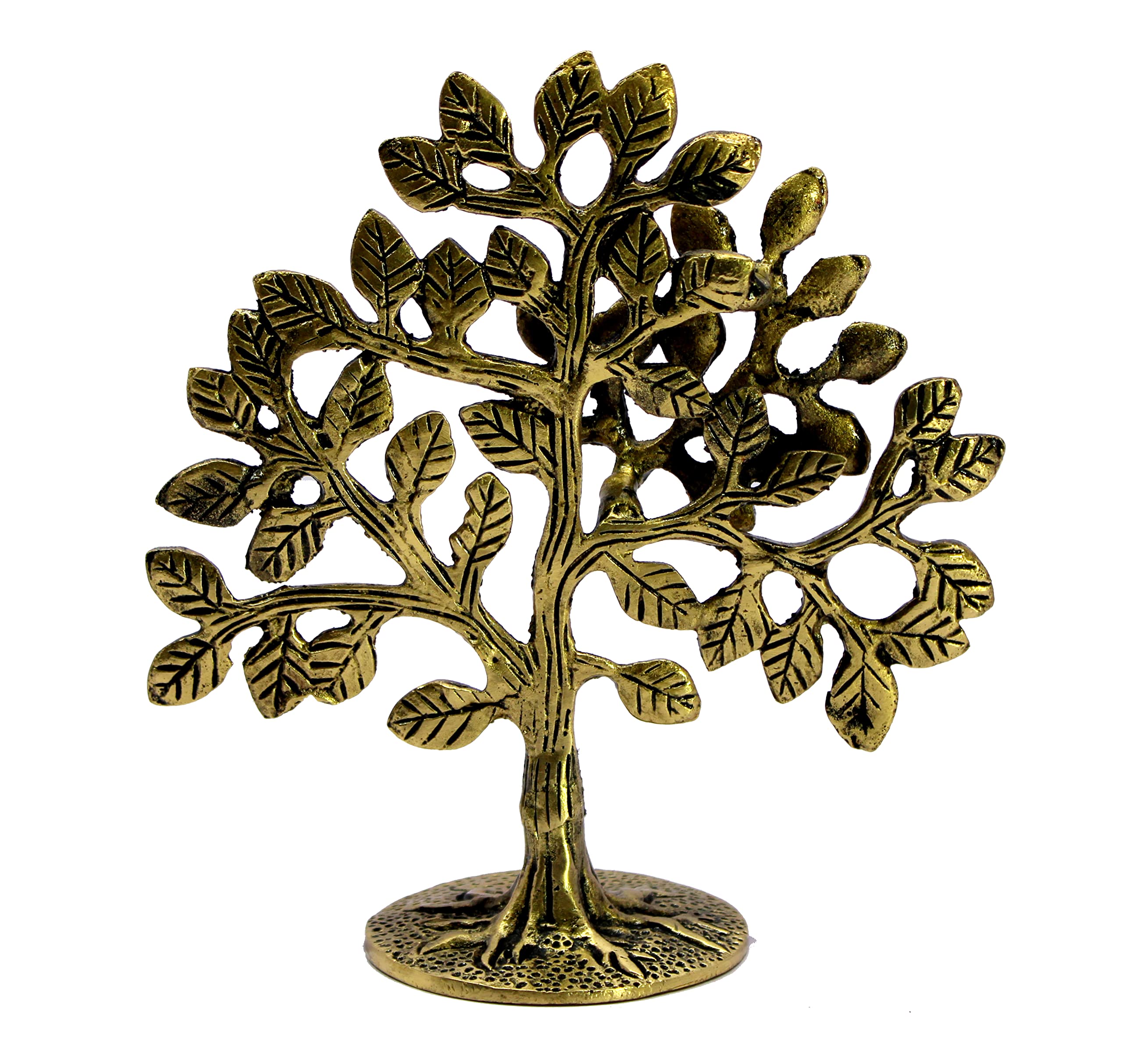 eSplanade Brass Tree of Life - Home Office Decor Spiritual Gift | Golden - 6.5" Inches