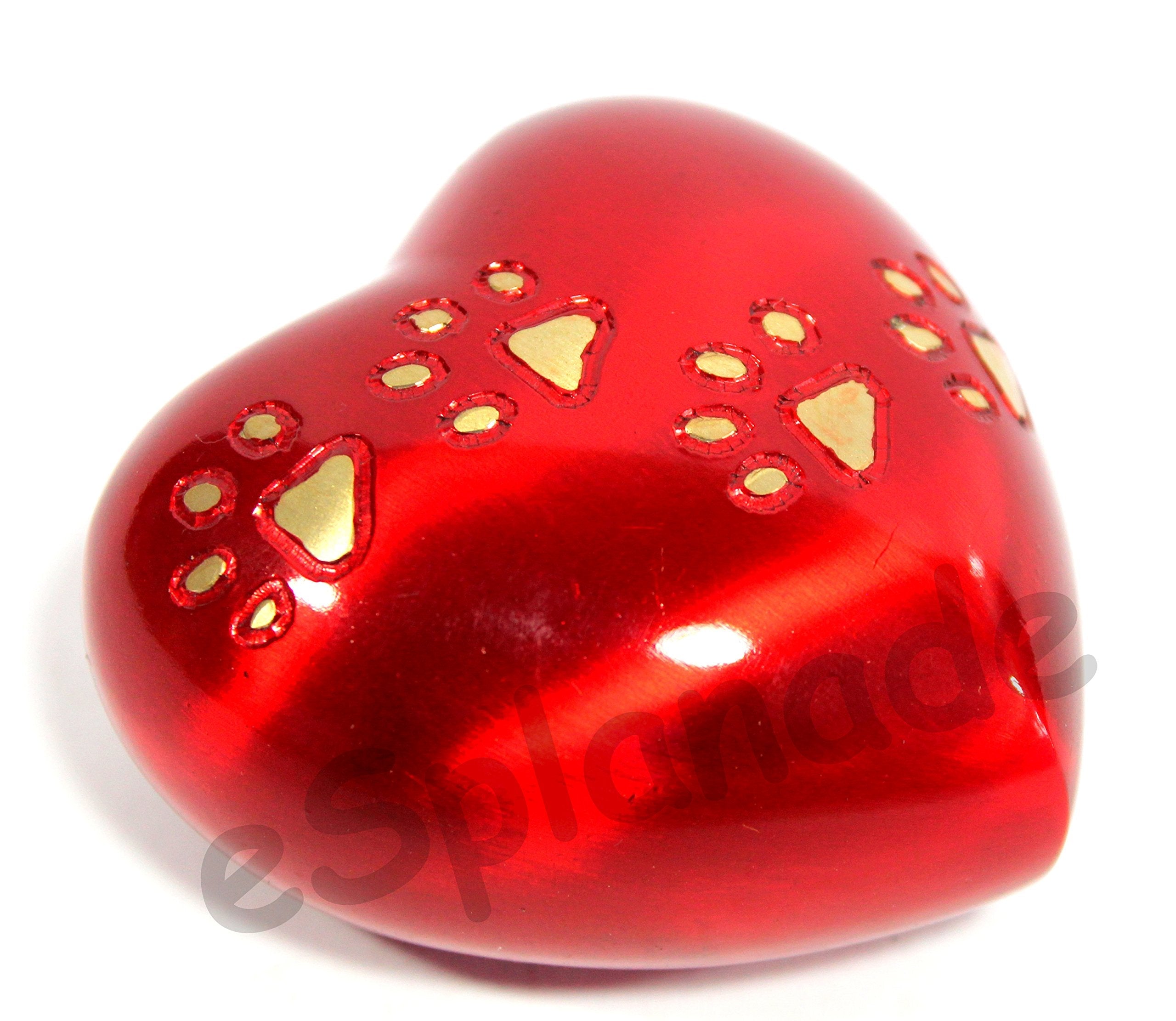 eSplanade cat Dog pet Cremation Mini Heart urn Keepsake Memorial | Small urn for Ashes Funeral Burial
