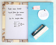 IVEI Decorative Pin Board + Whiteboard Combination board - Dry Erase Board - Bulletin Board - Innovative Organizer - Writing Board for Adults