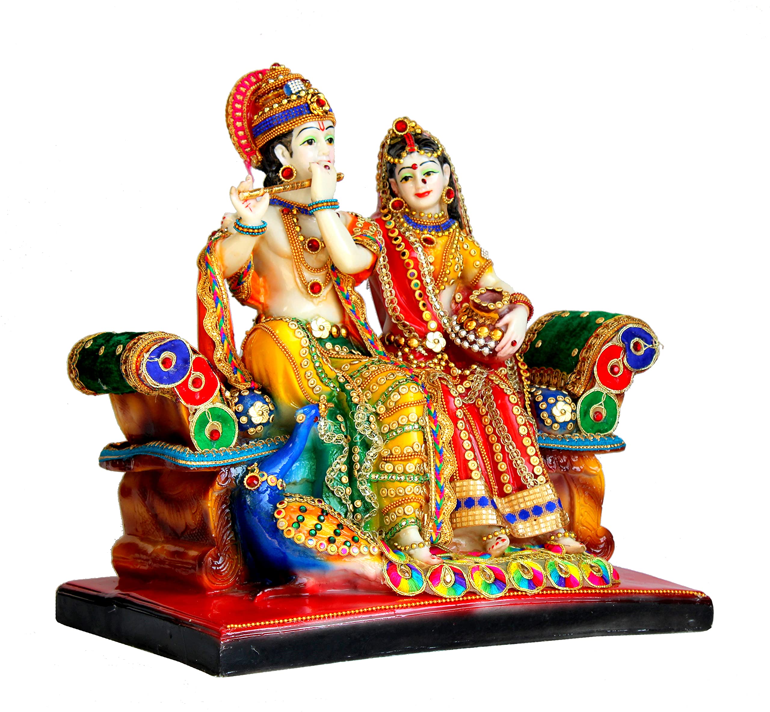 eSplanade Resin Radha Krishna Murti Idol Statue Sculpture for Home Temple and Decor