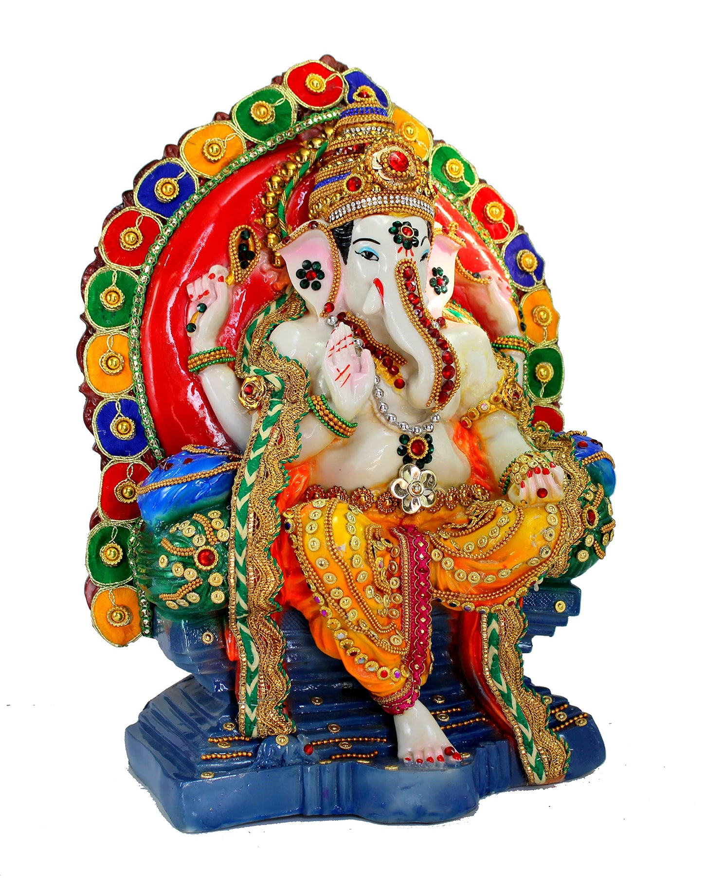 eSplanade Resin Ganesh Ganesha Ganpati Murti Idol Statue Sculpture (13") | Pooja Idols | Home Decor