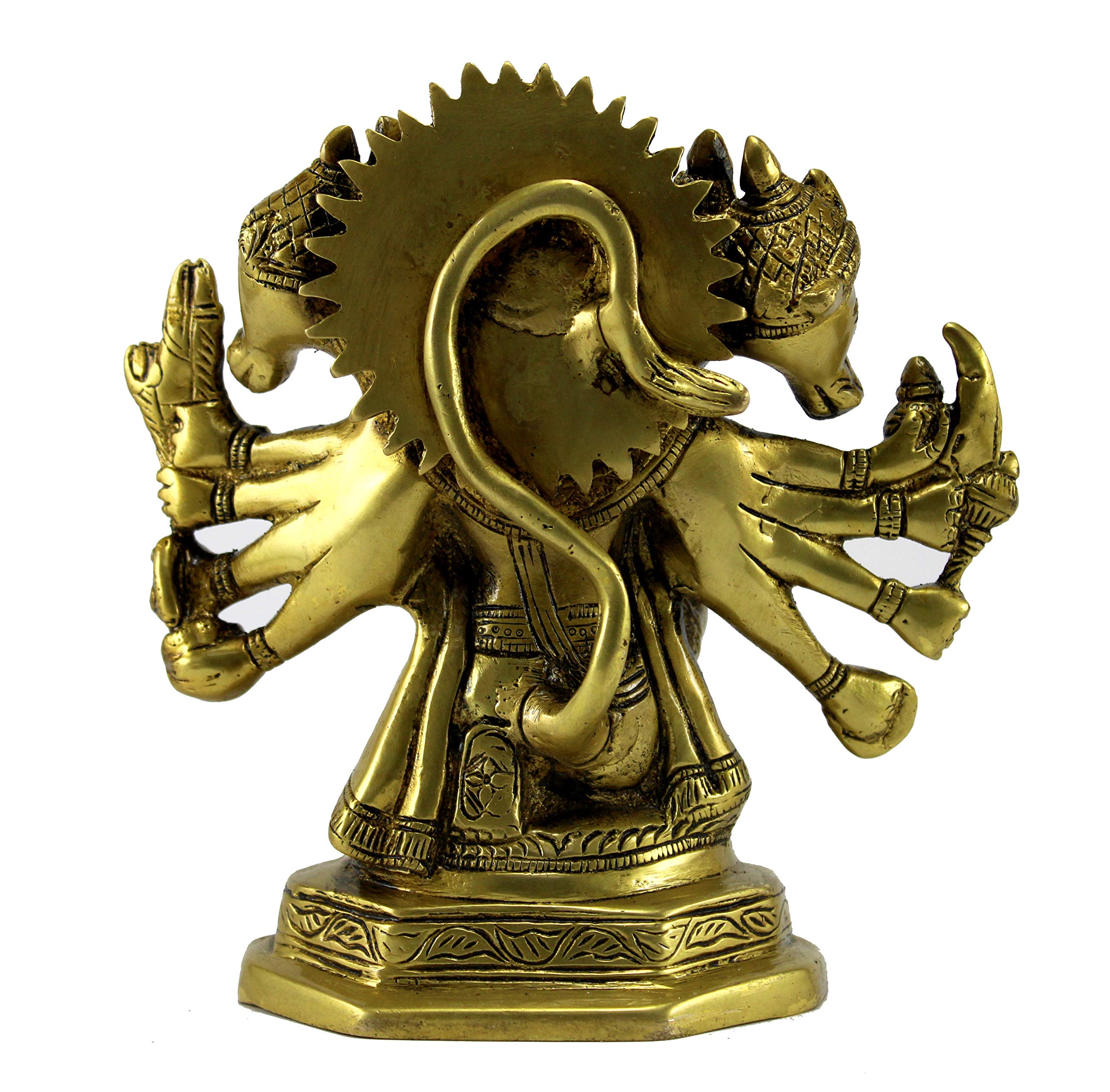 eSplanade Brass Panchmukhi Hanuman Anjaneya Pavan Putra Bajrangbali Idol Murti Moorti Statue