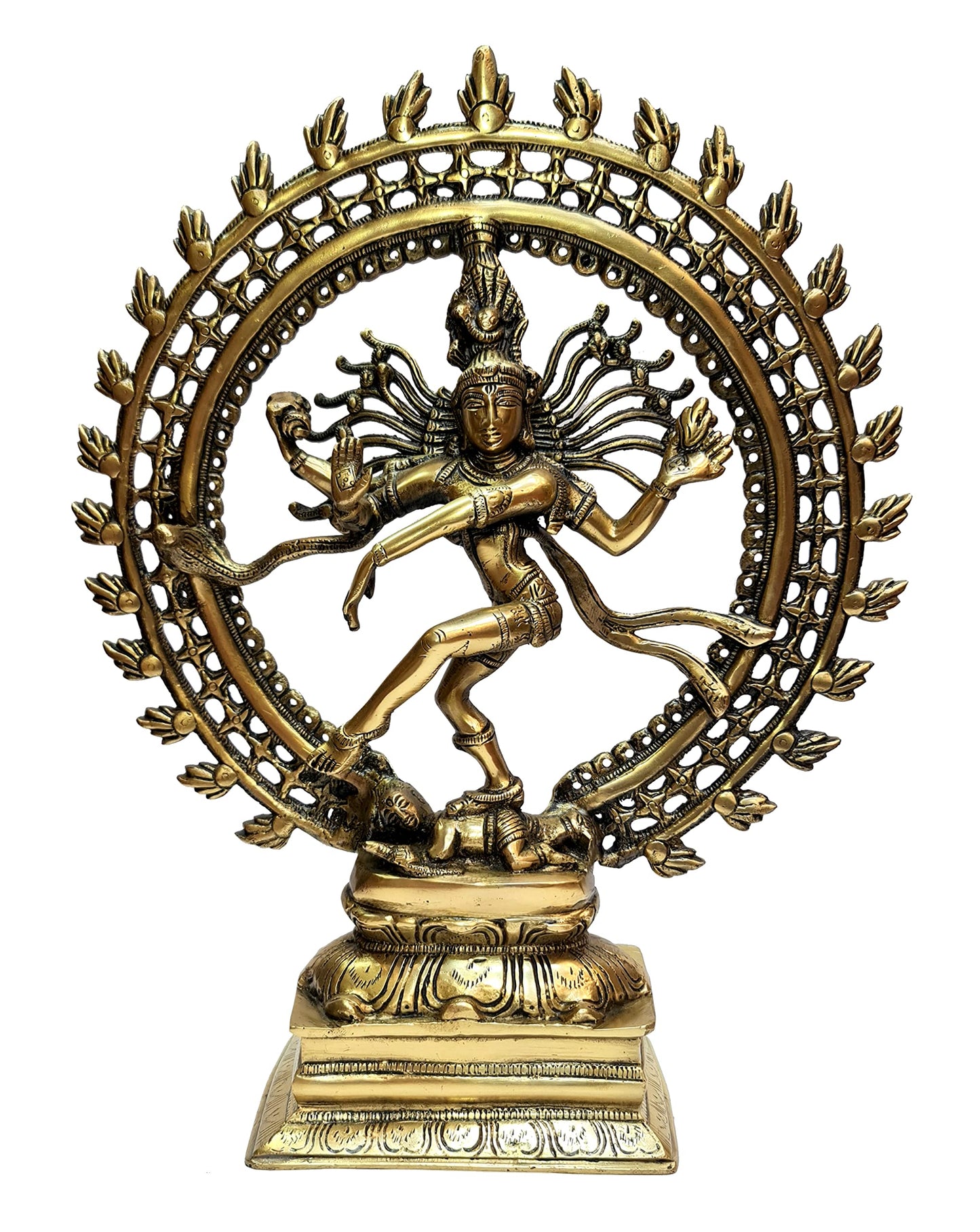 eSplanade Brass Natraj Statue Idol Sculpture Shiva - Nataraj The Lord of Dance Natrajan (17" Inches Big Size)