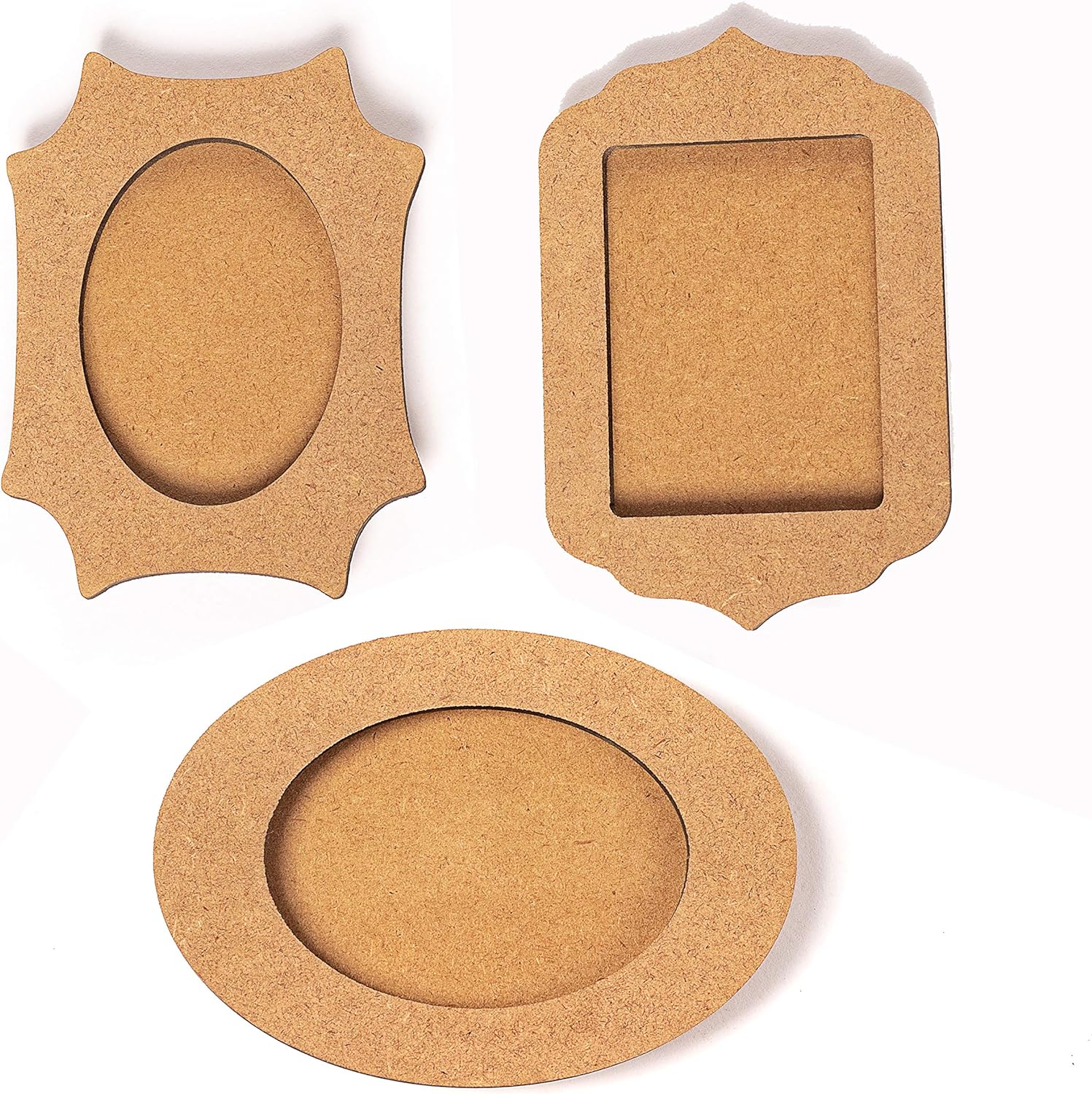 IVEI DIY Rectangle Photo Magnets -Plain MDF Photo Frame Fridge Magnet Blanks Cutouts - Rectangle Shaped Magnets for Painting Wooden Sheet Craft, Decoupage, Resin Art Work & Decoration