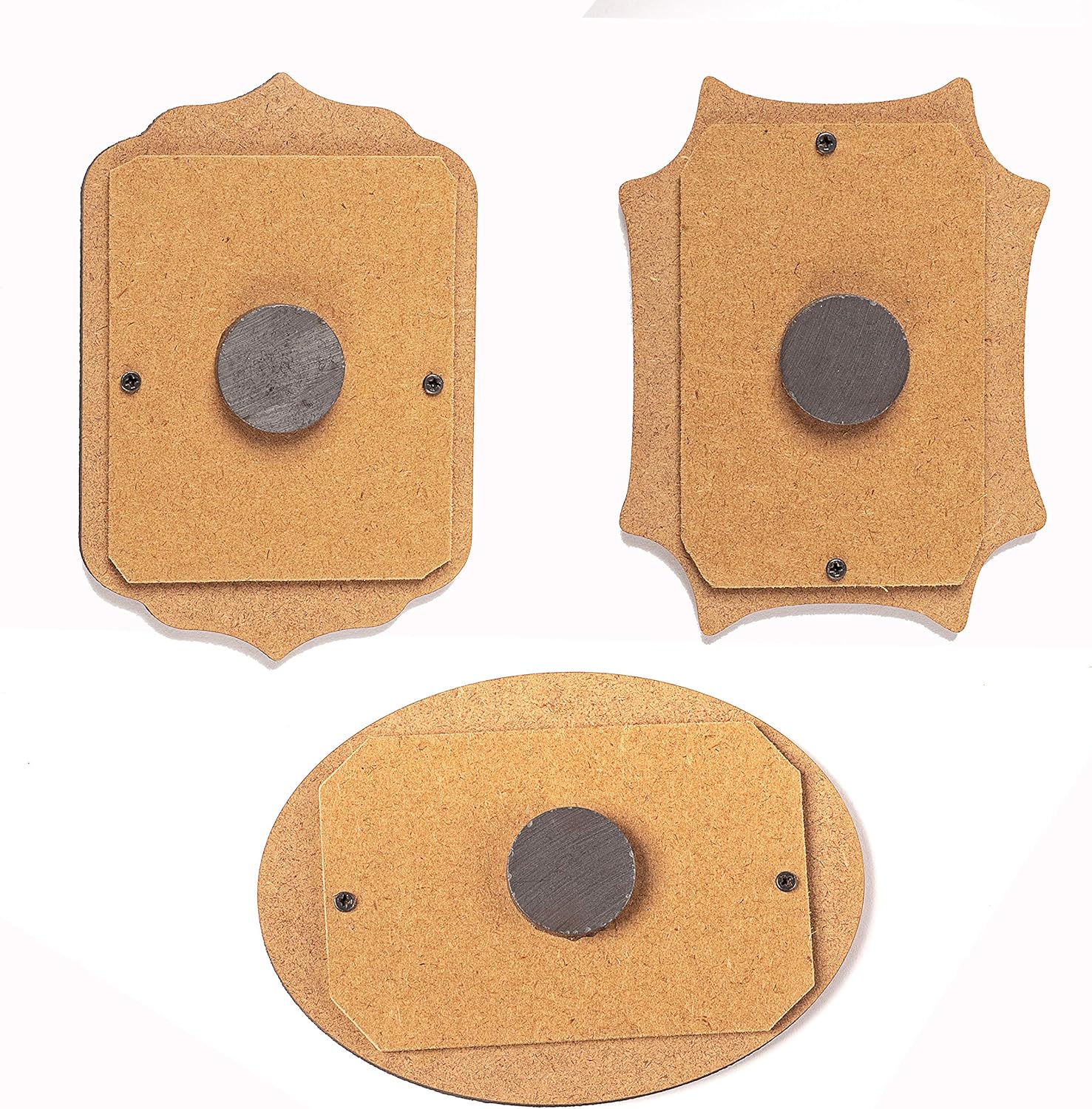 IVEI DIY Rectangle Photo Magnets -Plain MDF Photo Frame Fridge Magnet Blanks Cutouts - Rectangle Shaped Magnets for Painting Wooden Sheet Craft, Decoupage, Resin Art Work & Decoration