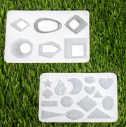 IVEI Resin Jewelry Mold Tray - DIY Set of 2 with Multiple Designs for Jewelry Making - Durable, Flexible Silicone Molds for Crafting Earrings, Pendants, Bracelets, and More - Easy Release & Non-Stick