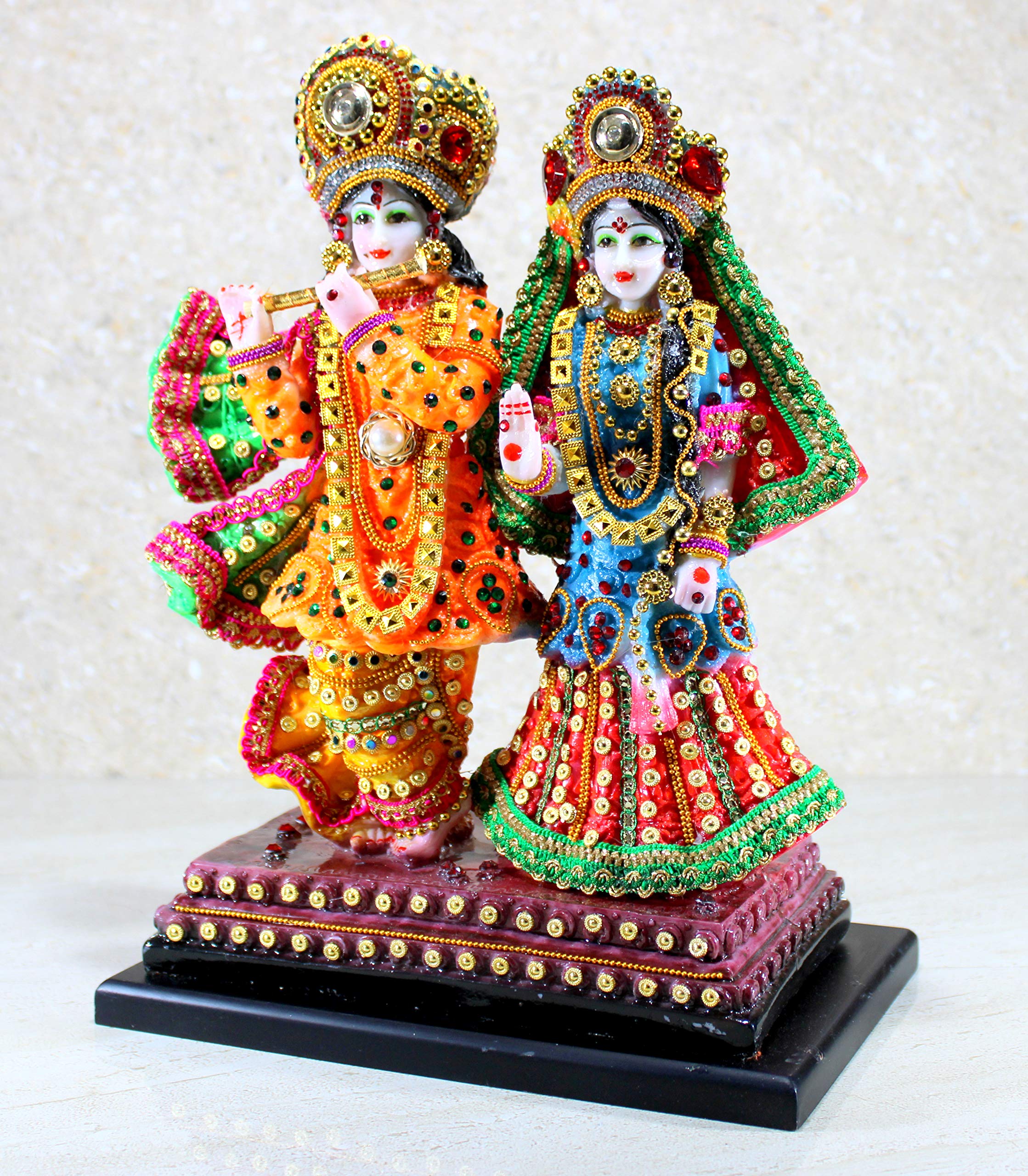 eSplanade Resin Radha Krishna Murti Idol Statue Sculpture for Home Temple and Decor
