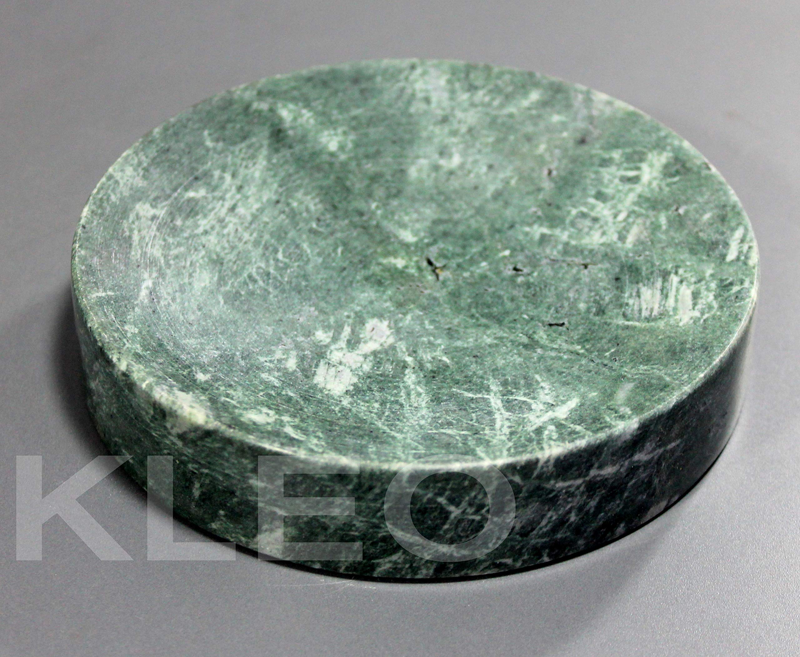 KLEO Natural Stone Soap Dish Soap Holder Bath Accessories for Bathroom, Tub or Wash Basin Accessories (Chocolate, Grey, White, Green)