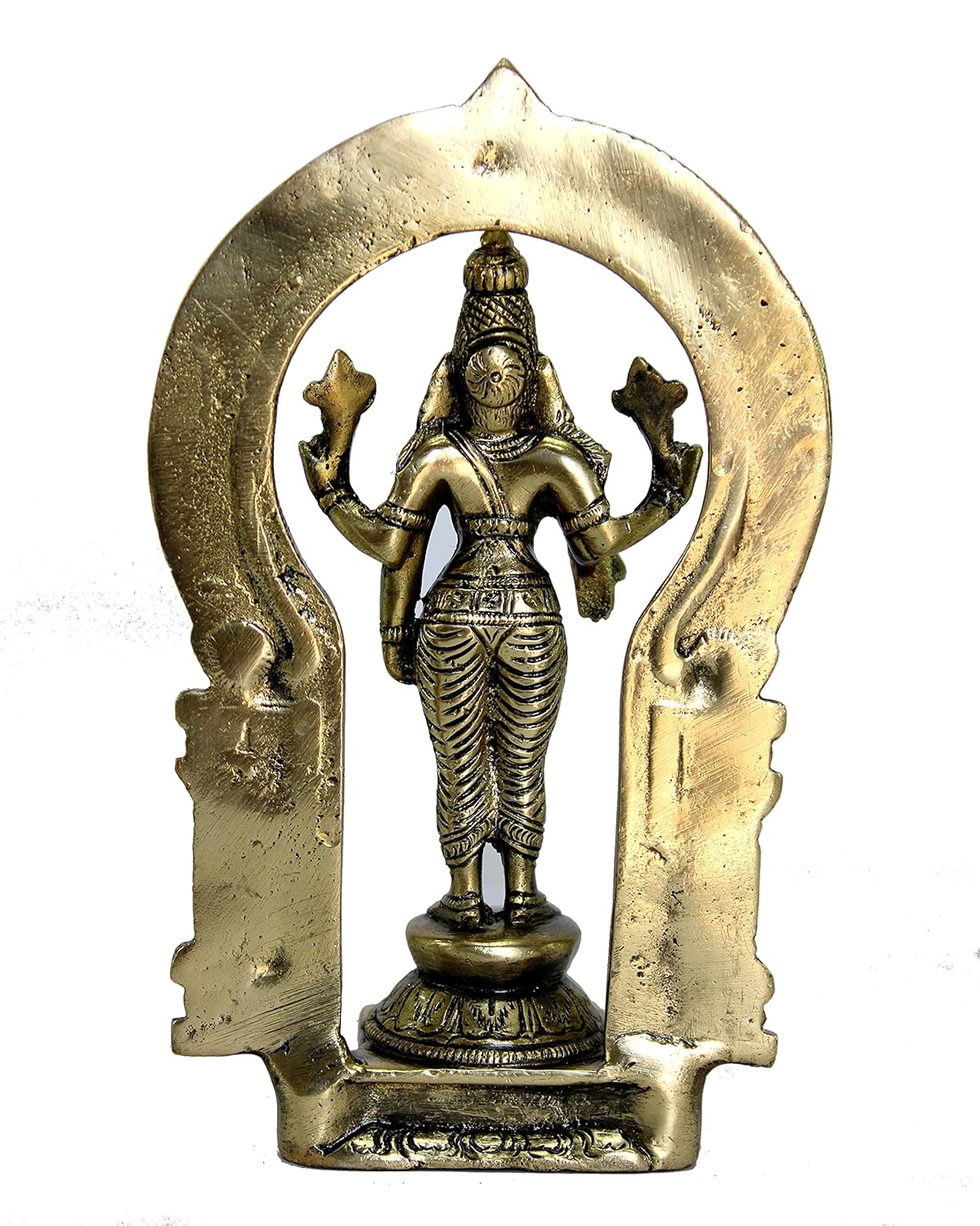 ESPLANADE Brass Balaji Moorti Murti Idol Statue Praying Idol for Pooja, Vishnu Narayan - Home Decor (7" inches Height)