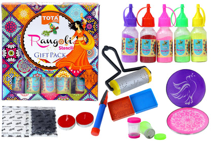 TOTA Rangoli Kit for Floor Rangoli for Pooja Art and Craft for Kids (Rangoli Kit)