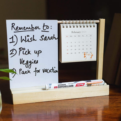 IVEI Warli Utility Desk Calendar with a whiteboard - Dry Erase Board for Desk