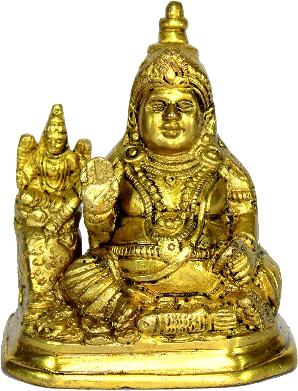 eSplanade Brass Laxmi Lakshmi Kuber Idol Murti Sculpture (4.25")